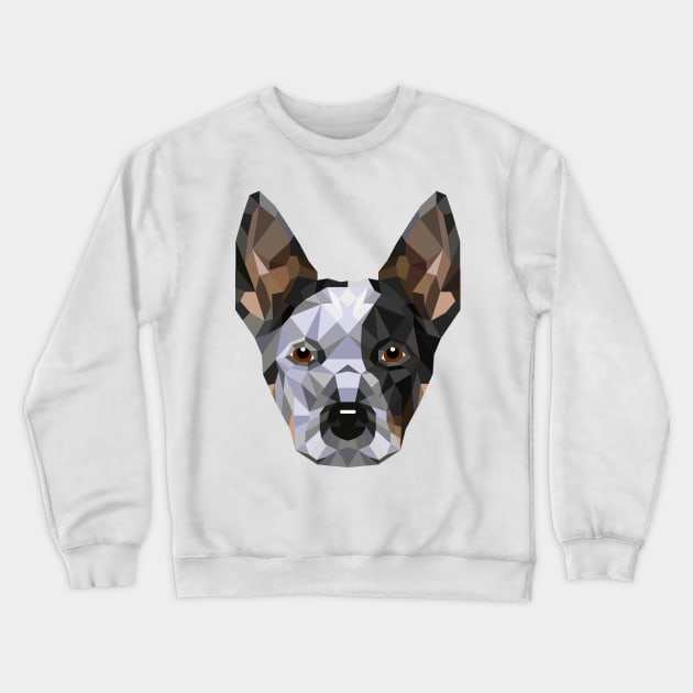 Geometric Blue Heeler Crewneck Sweatshirt by sins0mnia